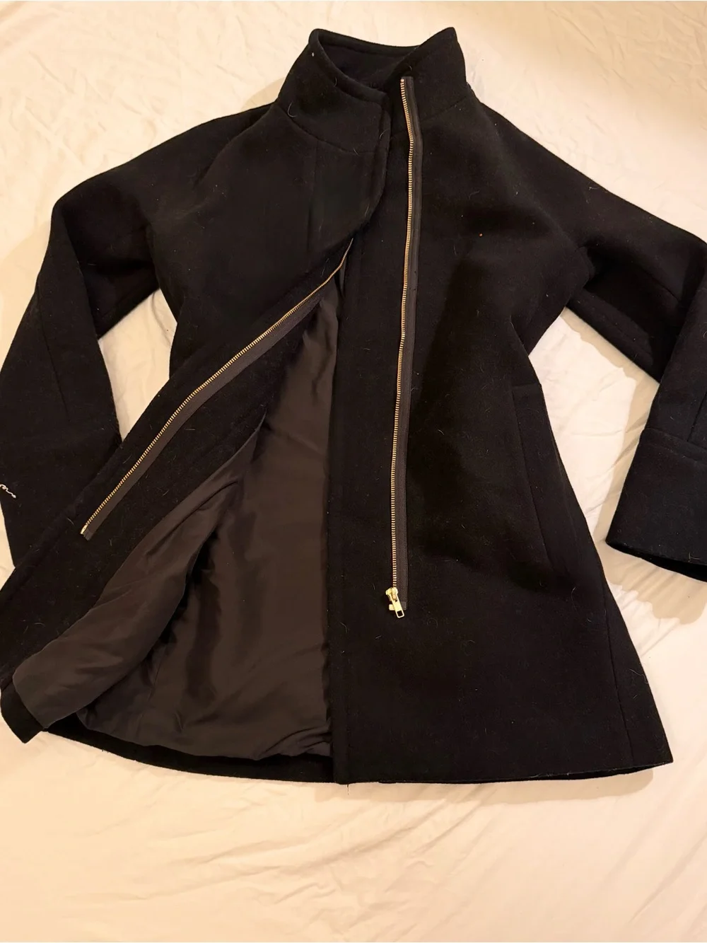 Jcrew Women’s Black Pea Coat - Picture 2 of 4